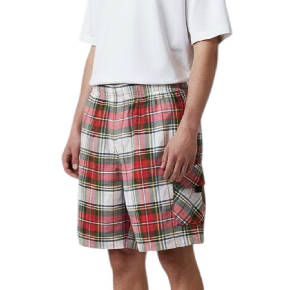 Polo Sport Swim Trunks Men's Size XL Vintage Loose Fit Cargo Shorts Plaid EUC